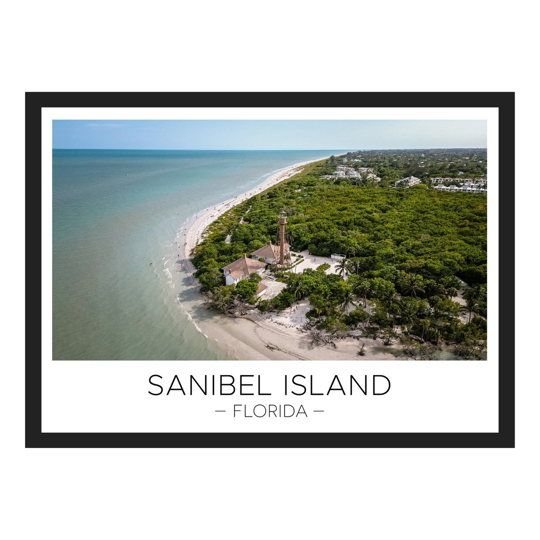 Sanibel Island Print | Sanibel Lighthouse, Florida Travel Poster, Florida Wall Art, Travel Gift ...