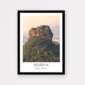Sigiriya Print | Sigiriya Rock, Sri Lanka Travel Poster, Sigiriya Wall Art, Sri Lanka Travel Gift, Décor, Wanderlust Gift, Nature Print
