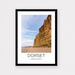 Dorset Print | Dorset Reisen, England Wandkunst, West Bay Dorset Druck, Reise Poster, England Druck, Dekoration, Fernweh Geschenk, Reisegeschenk