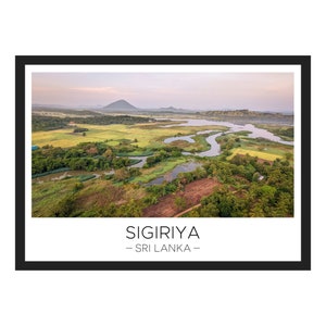 Sri Lanka Print | Sri Lanka Travel Poster, Sri Lanka Wall Art, Sri Lanka Travel Gift, Décor, Wanderlust Gift, Nature Print, Aerial View
