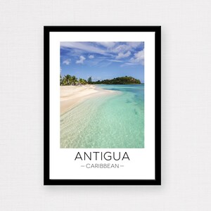 Antigua Print | Antigua Travel, Antigua Beach, Antigua Wall Art, Antigua Caribbean Travel Poster, Travel Gift, Wall Décor, Wanderlust Gift