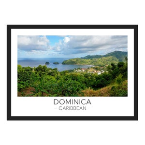 Dominica Druck | Dominica Poster, Dominica Art, Dominica Reise, Karibik Druck, Karibik Kunst, Reiseposter, Reisegeschenk, Wanddeko