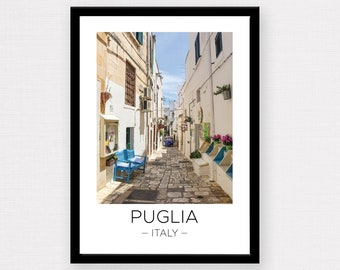 Puglia Print | Puglia Travel, Italy Wall Art, Puglia Poster, Italy Print, Ostuni Travel Poster, Décor, Photograph, Travel Gift, Italy Poster