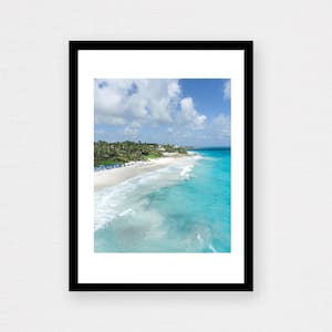 Barbados Beach Print: Caribbean Travel Photography, Crane Beach