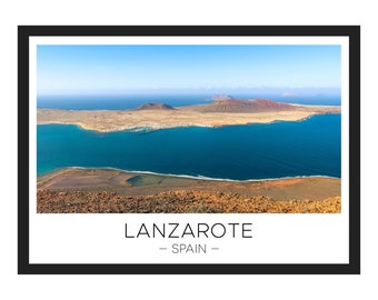 Lanzarote Print | Lanzarote Travel Poster, Lanzarote Volcano, Lanzarote, Wall Art, Travel Gift, Décor, Wanderlust Gift, Canary Islands