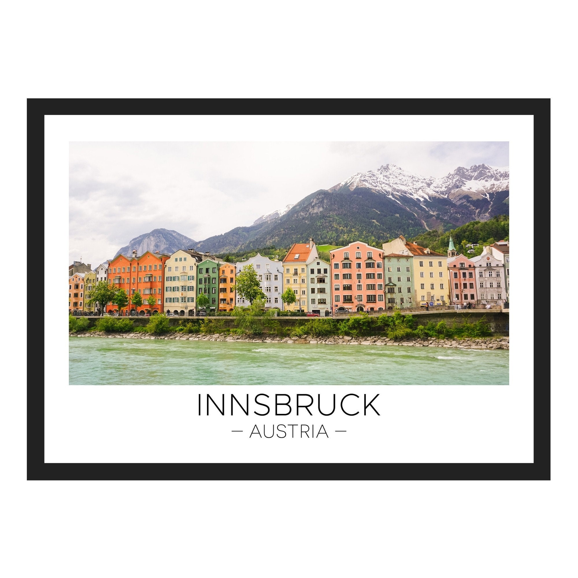 **Innsbruck Poster | Innnbruck Poster, Österreich Kunst, Österreich Druck, Tirol, Sonnenuntergang, Reiseplakat, Reisegeschenk, Buntdruck, Berg