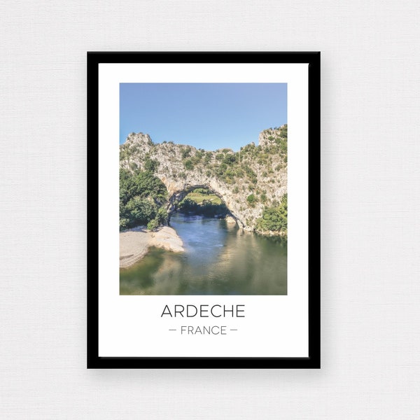 Ardeche Print | Ardeche Travel, Ardeche Wall Art, France Poster, France Print, Pont d'Arc, Bridge, Décor, Nature, Photograph, Travel Gift