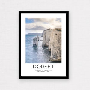 Dorset Print | Dorset Reise-Wand-Kunst, alter Harry Rocks Druck, Reise-Plakat, England Druck, Wand-Dekor, Fernweh Geschenk, England Reise-Geschenk