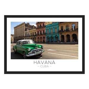 Havana Print | Havana Poster, Havana Art, Cuba Print, Cuba Poster, Cuba Art, Caribbean Print, Travel Poster, Travel Gift, Wall Décor
