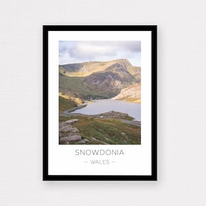 Snowdonia Print | Snowdonia Poster, Snowdonia Mountain Print, Wales Wall Art, North Wales Print, Travel Gift, Wall Décor, Gift, Photography