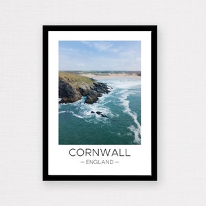 Cornwall Print | Cornwall Travel, Wall Art, Cornwall Beach, Travel Poster, England Print, Wall Décor, Wanderlust Gift, England Travel Gift