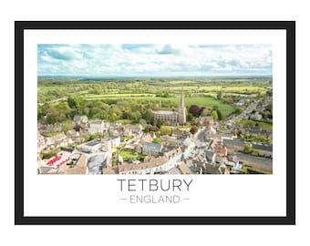 Tetbury Print | Tetbury Poster, Cotswolds Print, Cotswolds Poster, England Gift, England Landscape, Travel Gift, Wall Décor, Town, UK