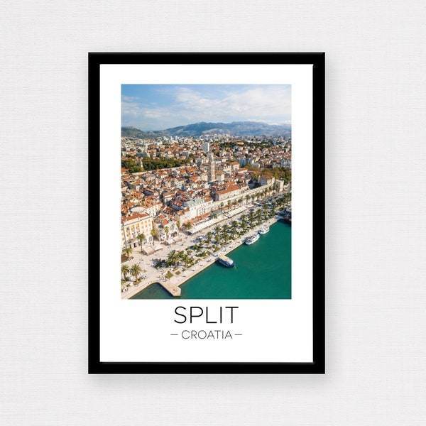 Split Croatia Travel Print | Aerial Photography, Wanderlust Wall Art