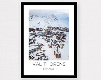 Val Thorens Print | Val Thorens Poster, France, France Print, Mountains, Travel Poster, Travel Gift, Skiing, Wall Décor, Wanderlust Gift