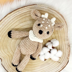 Crocheted deer, amigurumi, cuddly toy, handmade, gift, birth, birthday, baby