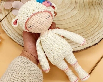 crocheted sheep sheep Amigurumi made of cotton great gift for birth or baptism+ immediately available