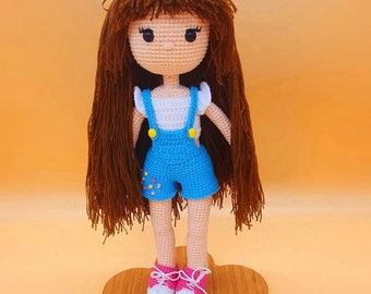 Amigurumi Girl Doll Crocheted Doll Crochet Doll Handmade Gift Children's Gift Birthday Decoration Crocheted