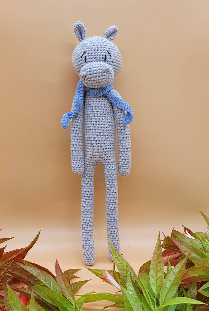 Cuddly toy Amigurumi crocheted hippo Baby Newborn Hippo Bild 4