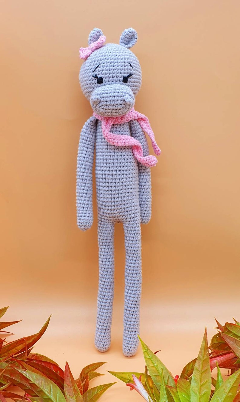 Cuddly toy Amigurumi crocheted hippo Baby Newborn Hippo Bild 5