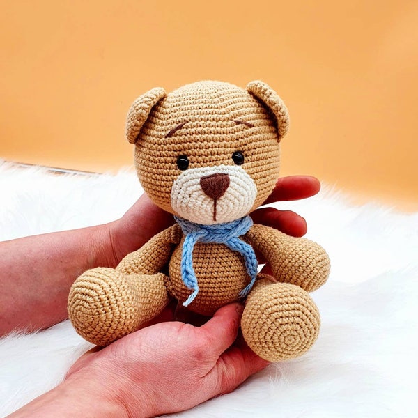 Cuddly bear, teddy bear, crocheted cuddly toy, amigurumi, bear, bear, gift, toy, crocheted animal