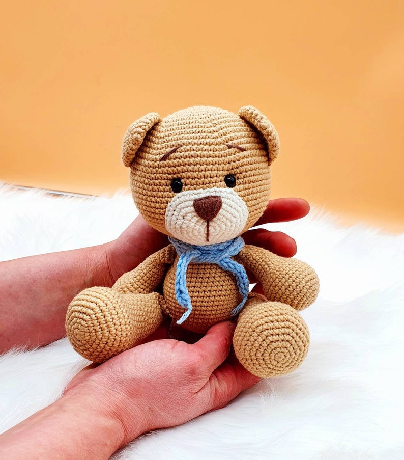 Cuddly bear, teddy bear, crocheted cuddly toy, amigurumi, bear, bear, gift, toy, crocheted animal für Junge