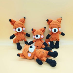 Gehäkelter Fuchs Füchsin Amigurumi Kuscheltier handgefertigt Geschenk Geburt Geburtstag Bild 6