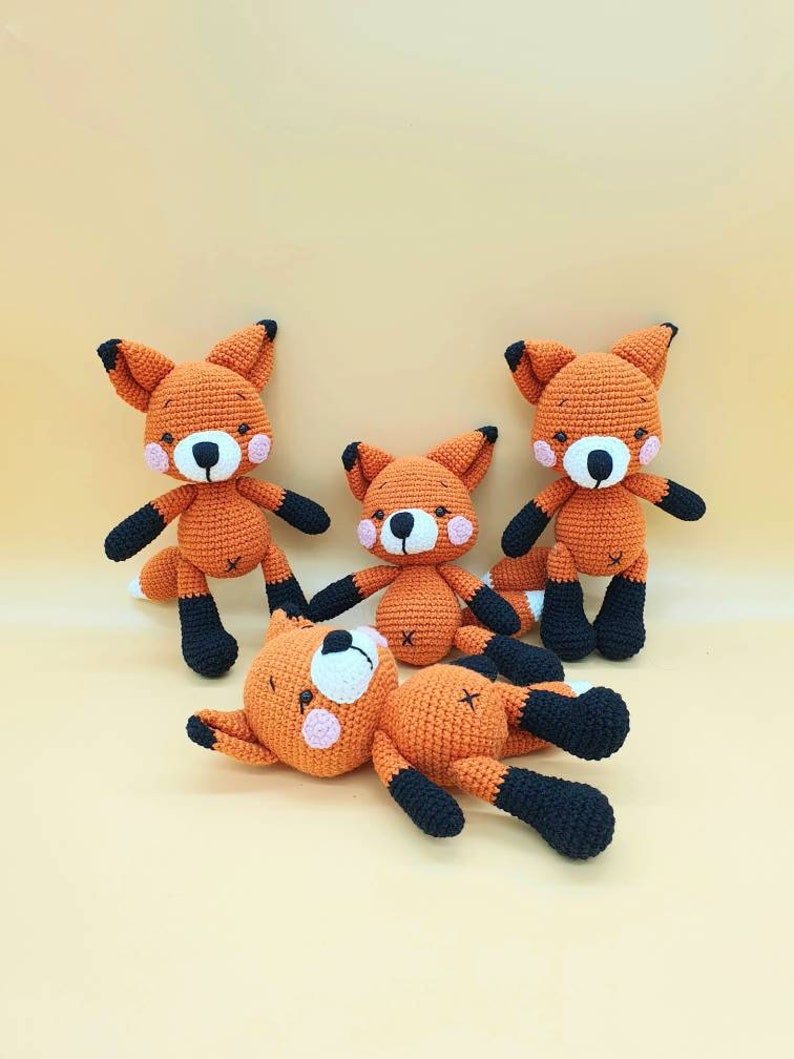 Gehäkelter Fuchs Füchsin Amigurumi Kuscheltier handgefertigt Geschenk Geburt Geburtstag Bild 6