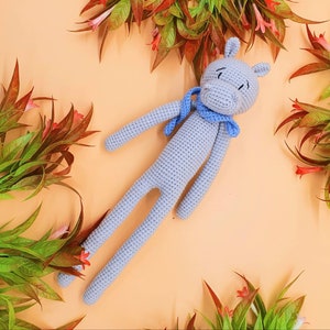 Cuddly toy Amigurumi crocheted hippo Baby Newborn Hippo Bild 6