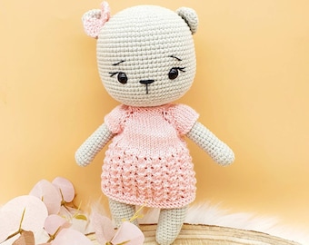 crocheted cat kitten Amigurumi handmade cuddly toy great gift for birthday + immediately available