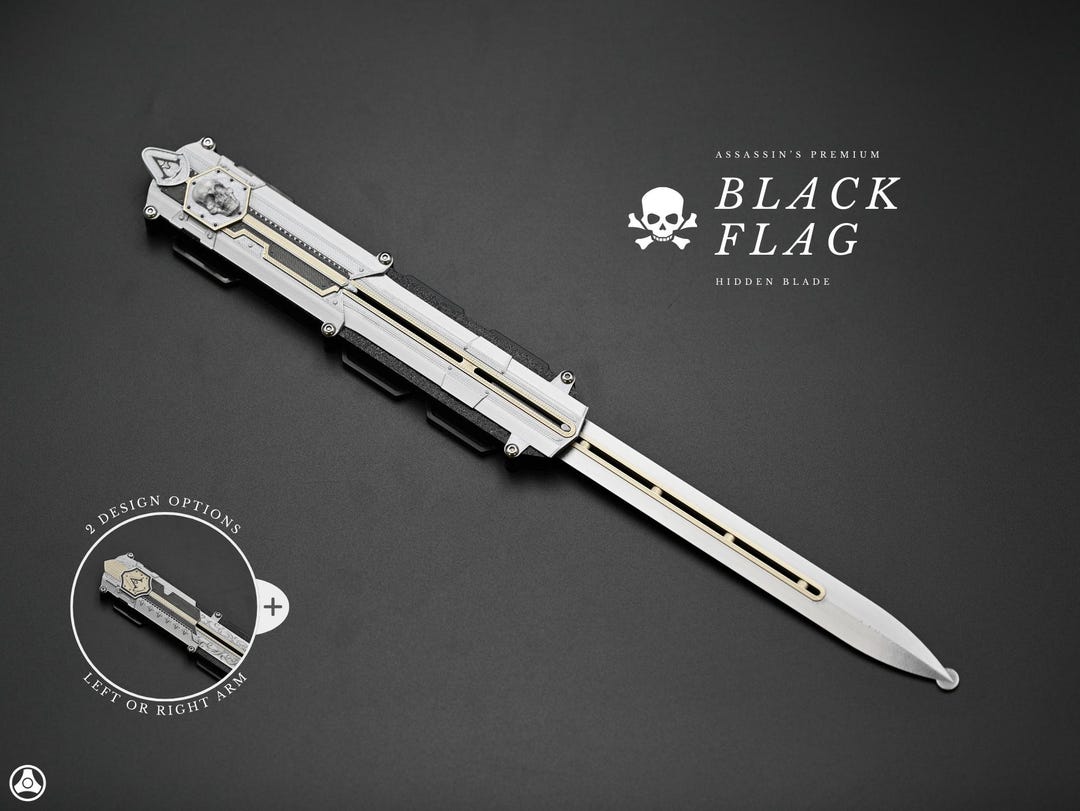 激レア APL BLADE black/white 30cm V2 Assassin's Black Flag Edward Kenway Hidden Blade Premium