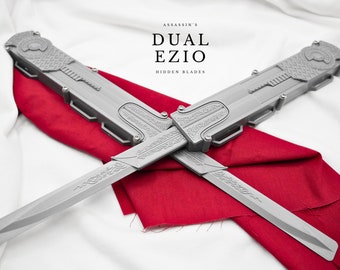 V2 Assassin&#39;s Dual Brotherhood Ezio Auditore Hidden Blades (Grey Pair)