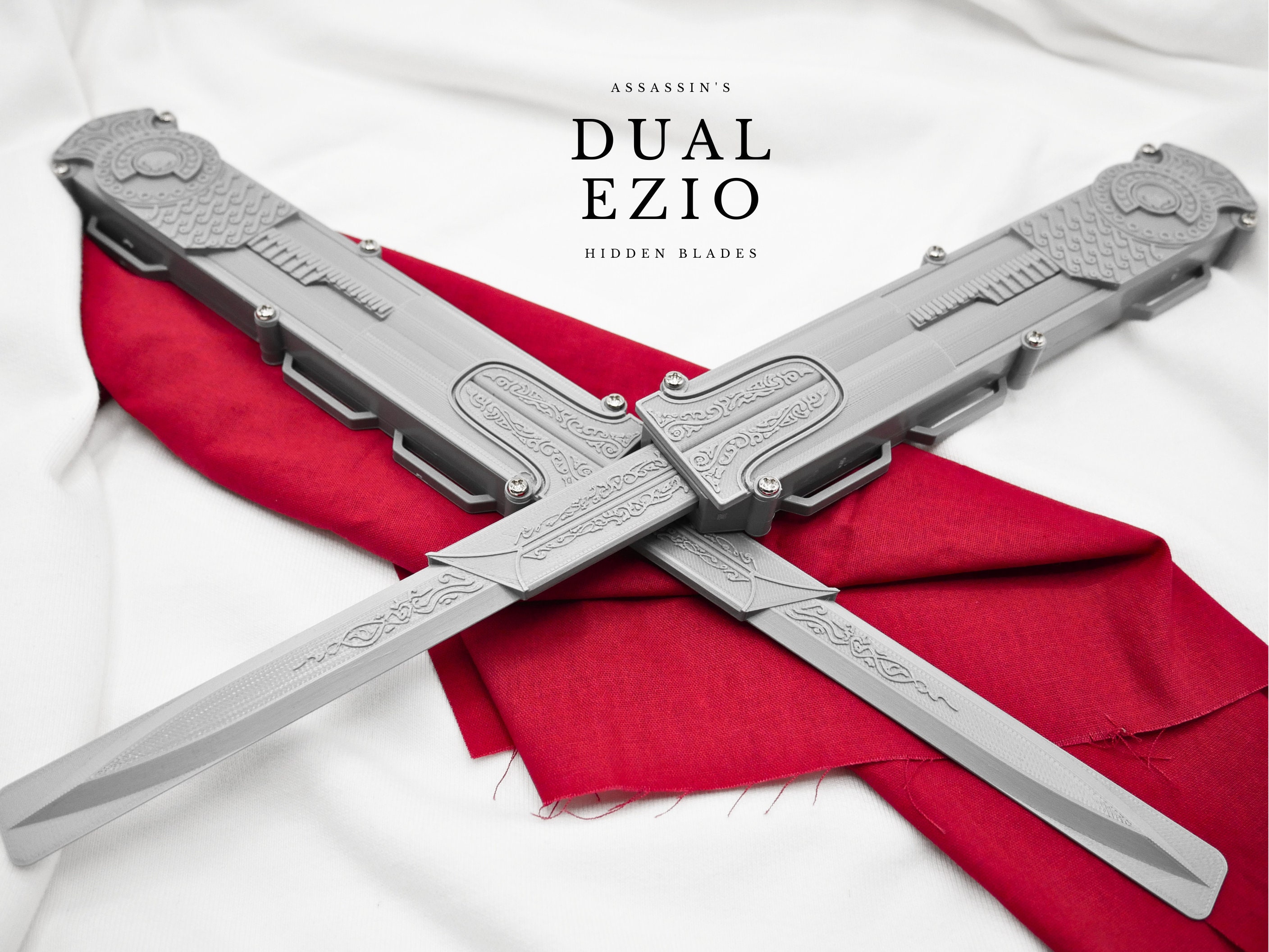 V2 Assassin's Dual Brotherhood Ezio Auditore Hidden Blades grey Pair -   Norway