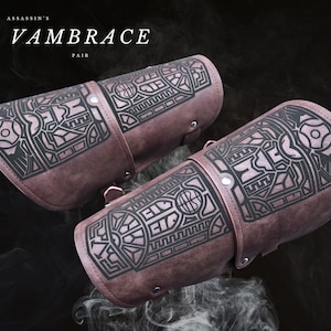 Assassin&#39;s Vambraces - V2 Brown Leather Bracer Pair