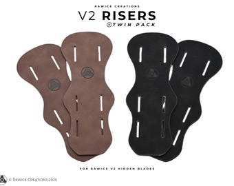 V2 Leather Hidden Blade Riser TWIN PACK - For Rawice Creations V2 Hidden Blades