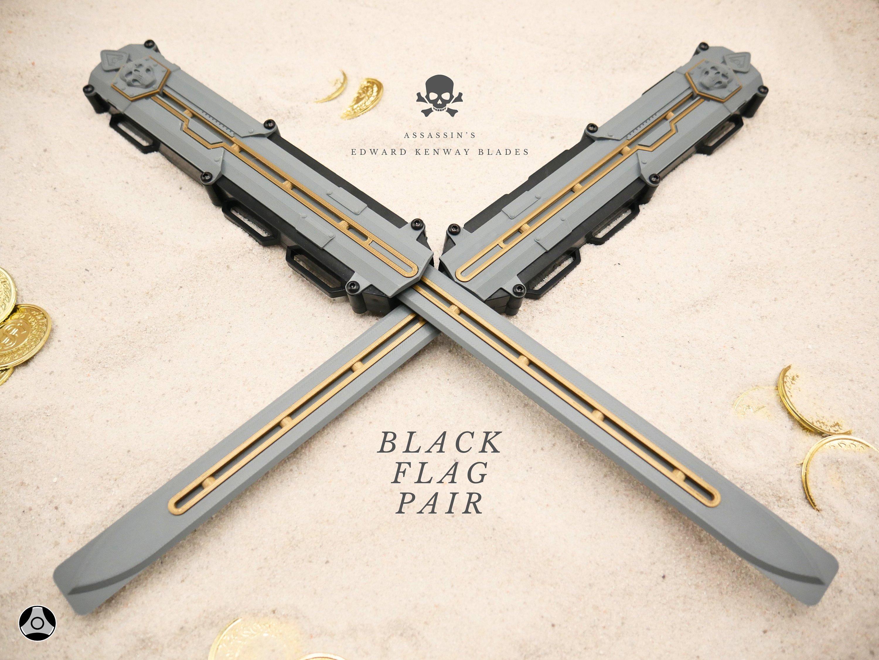 V2 Assassin's IV Edward Kenway Black Flag Hidden Blades (blade