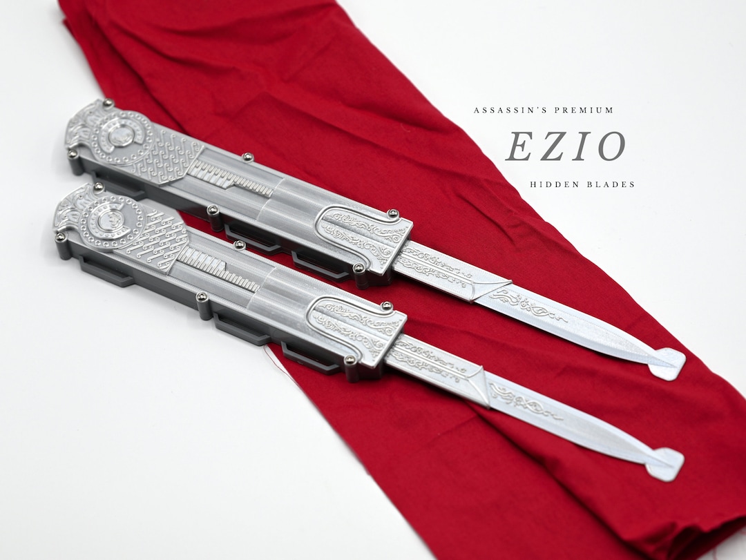 V2 Assassin's Dual Brotherhood Ezio Auditore Hidden Blades Premium Edition blade Pair Etsy