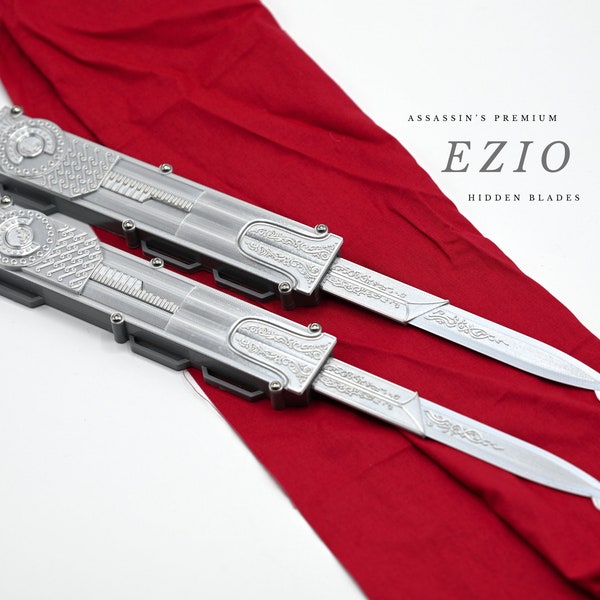 V2 Assassin's Dual Brotherhood Ezio Auditore Hidden Blades Premium Edition (messenpaar)