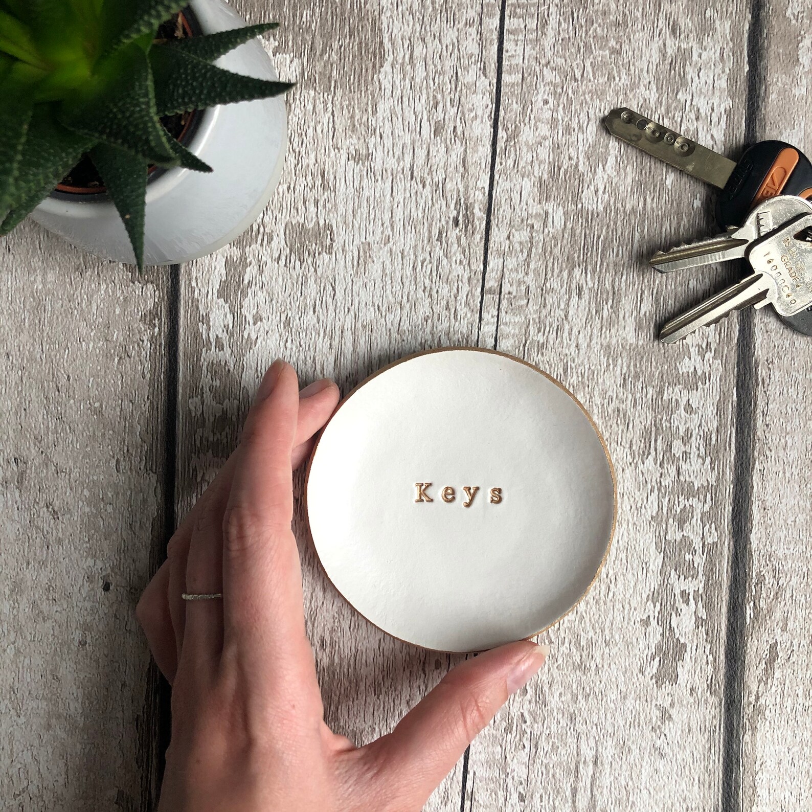 Personalised Clay Key Dish Handmade Gift Home Decor Etsy