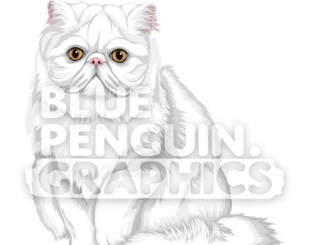 Persian Cat Cartoon Etsy