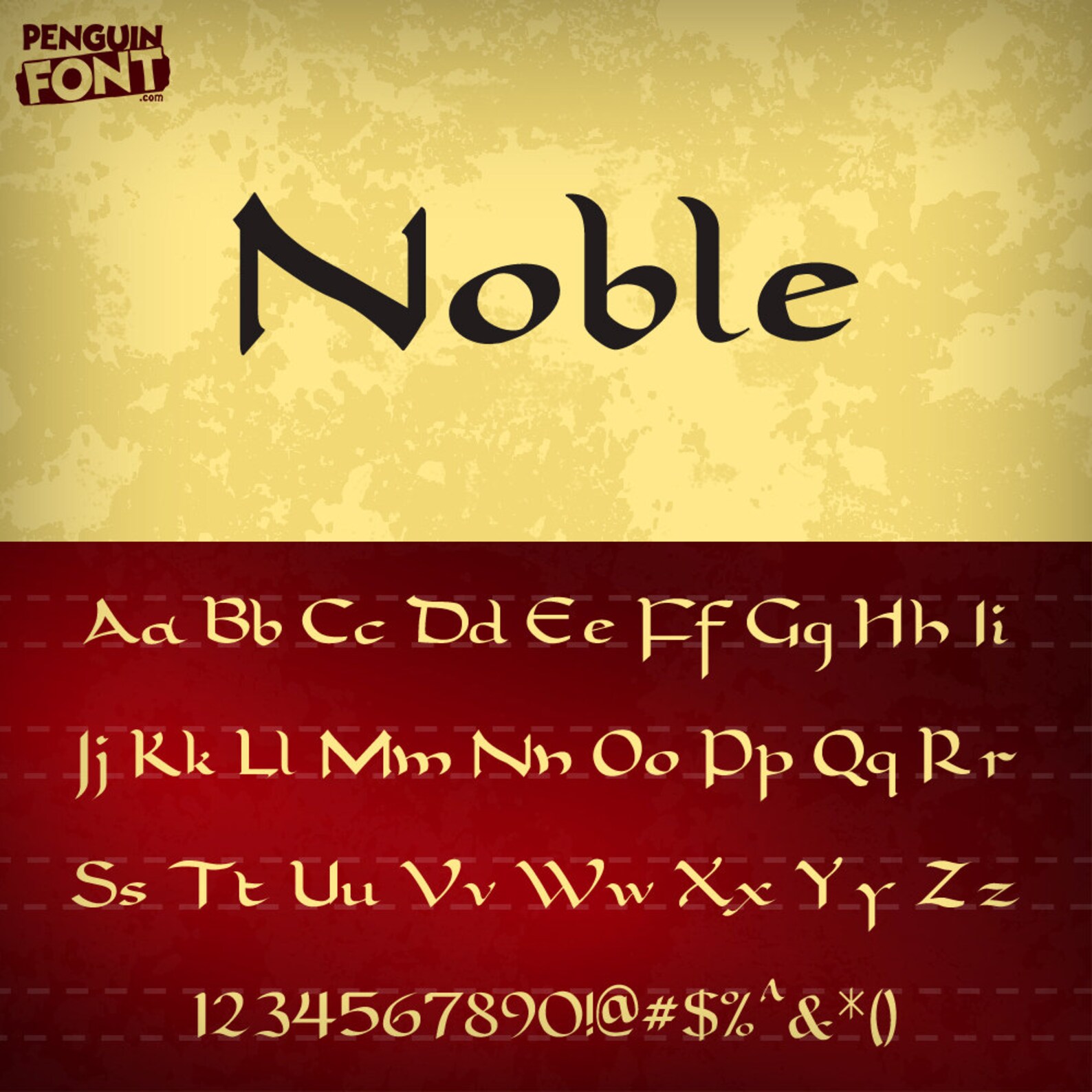 Penguin Nobel Font Style Alphabet Letters Art Graphics file Etsy
