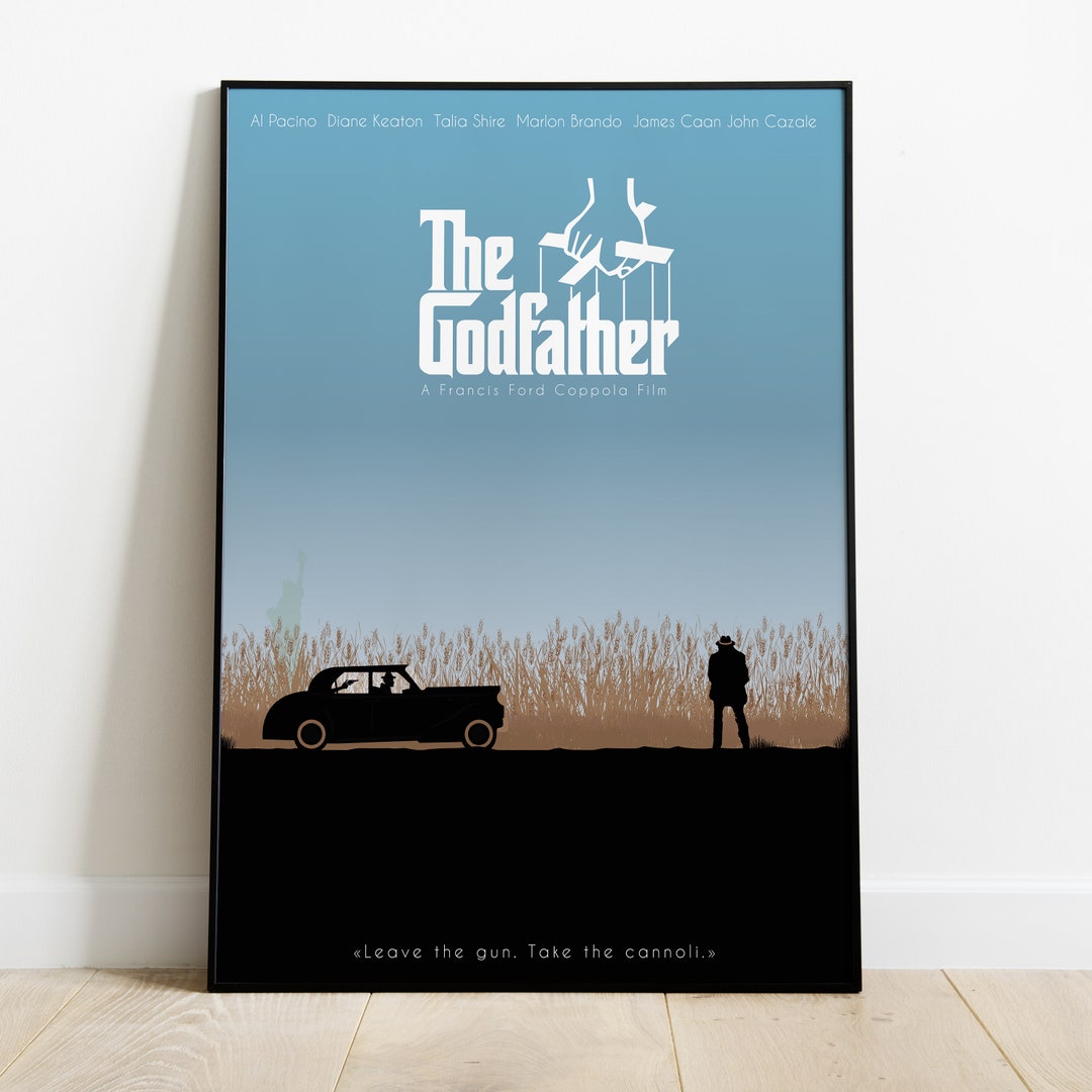 The Godfather Movie Poster Printing on Paper and Canvas Minimalist ...