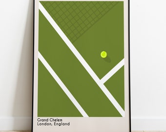 Póster minimalista Wimbledon Tenis