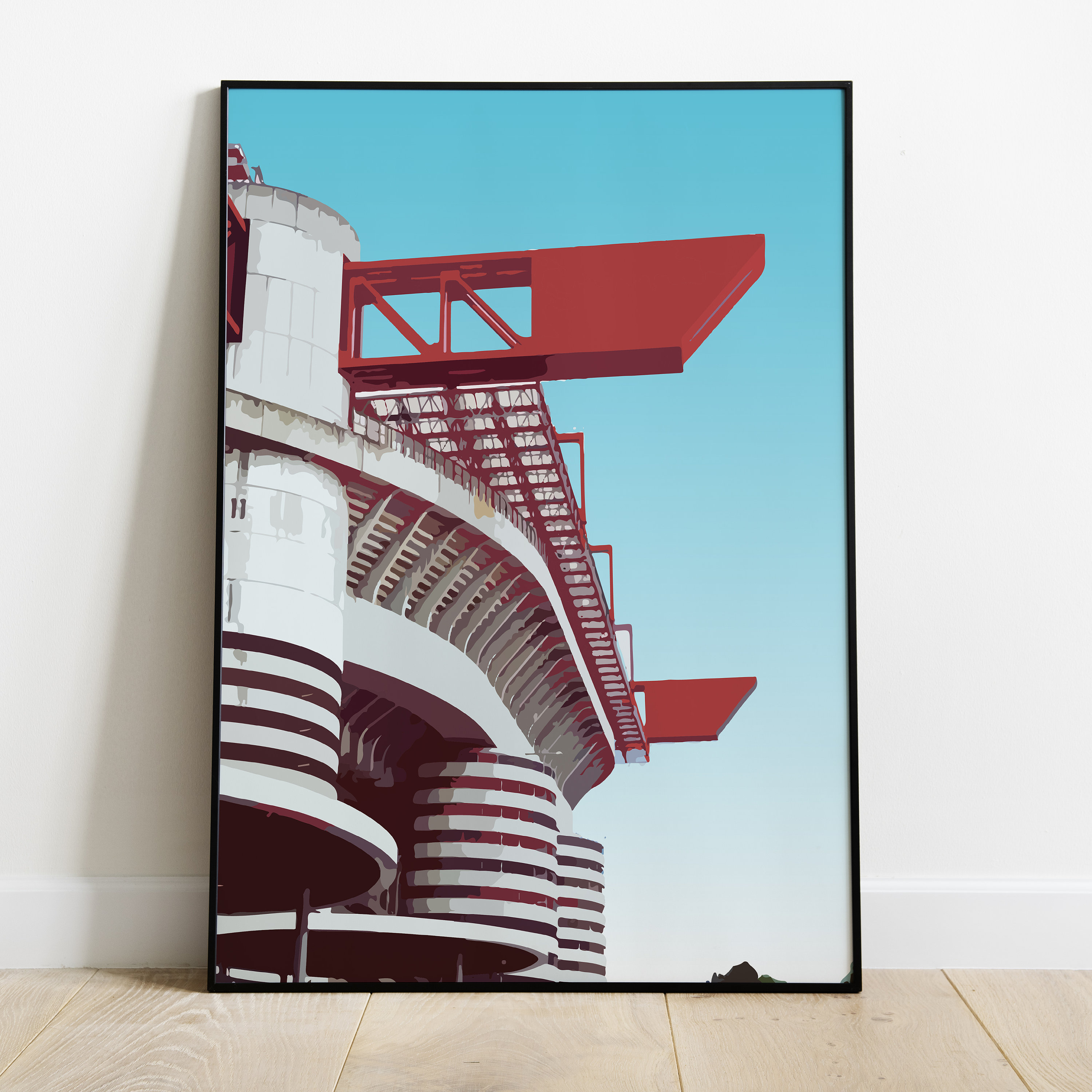 San Siro Milan Ac Poster Minimaliste