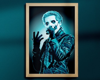 Affiche poster Ghost BC papa emeritus décoration minimaliste portrait art peinture