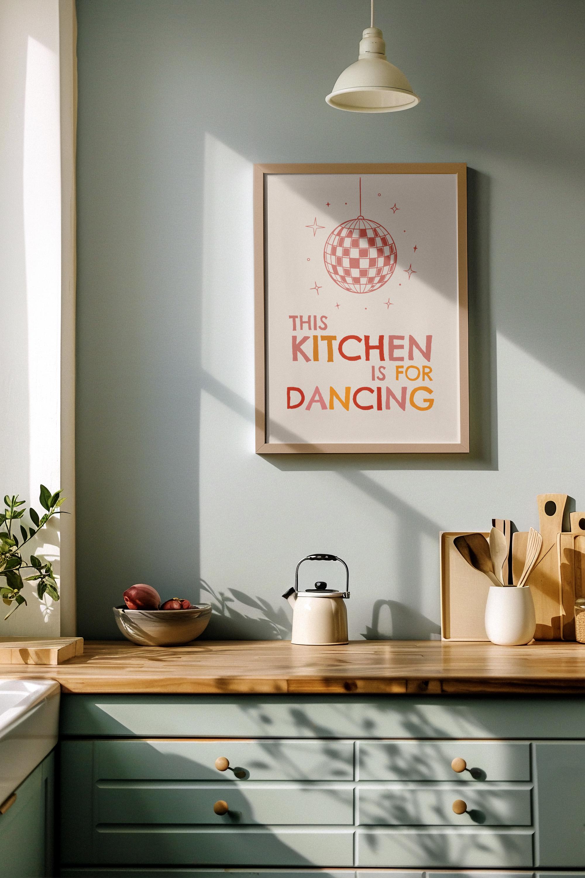 Affiche Cuisine This Kitchen Is For Dancing Impression Murale Poster affiche-cuisine-this-kitchen-is-for-dancing-impression-murale-poster