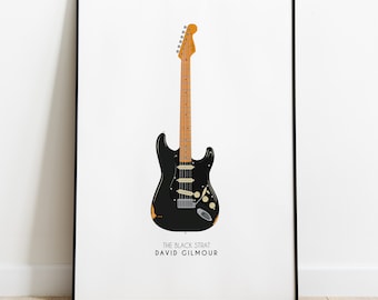 Poster minimalista di Guitar David gilmour Pink Floyd