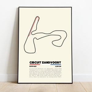 Poster minimalist circuit F1 de Zandvoort