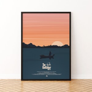 Pôster do filme O Poderoso Chefão 2 | O Poderoso Chefão 2 | Pôster minimalista | Arte de parede | Decoração de interiores | ideia de presente | Imprimir | Arte