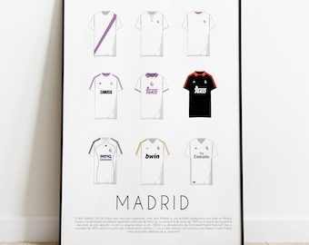 Real Madrid minimalist shirts poster