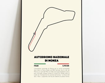 Minimalist poster F1 Monza circuit